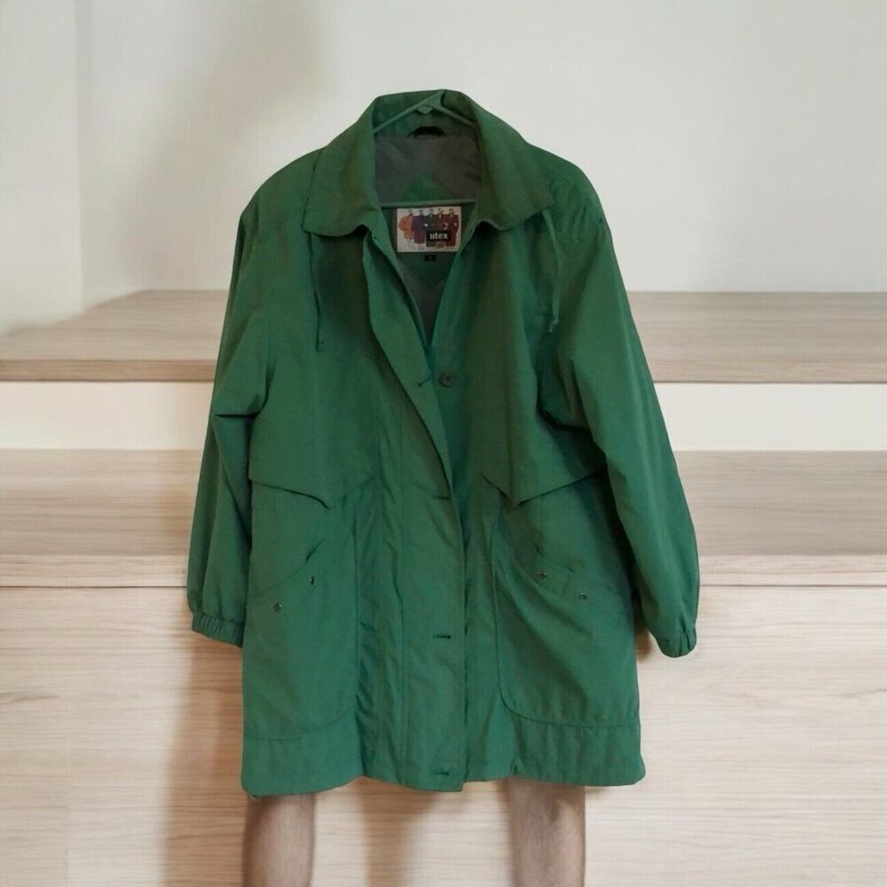 Vintage 80s Utex 50 seafoam mint green long jacket Women’s Size‎ M Medium